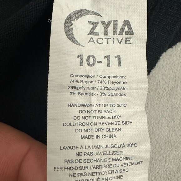 Zyia Active Boys Black Hooded Long Sleeve Top Size 10-11 Rayon & Polyester - Picture 3 of 3